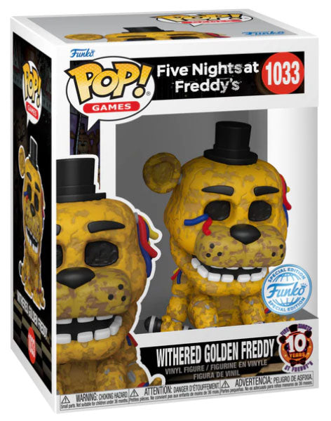 Funko Pop ! Games Fnaf 10Th - (1033) Withered Golden Freddy Figure Special 9Cm
