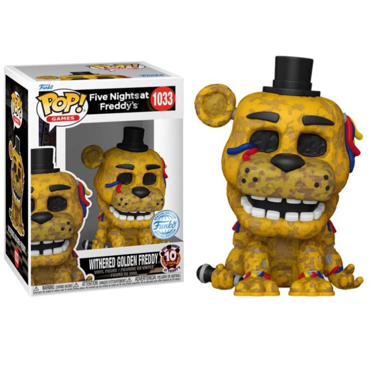 Funko Pop ! Games Fnaf 10Th - (1033) Withered Golden Freddy Figure Special 9Cm