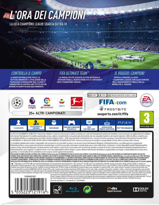 Fifa 19 Ps4 Videogioco Italiano Playstation 4 Gioco Fifa 2019 Nuovo Sigillato