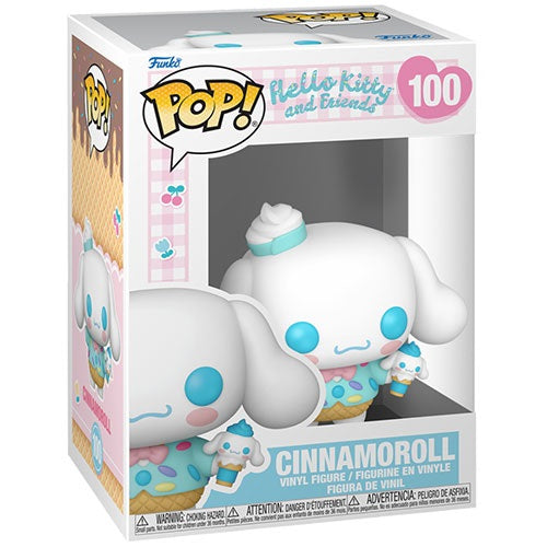 Funko Pop ! Hello Kitty And Friends (100) Cinnamoroll Ice Cream Vinyl Figure 9Cm