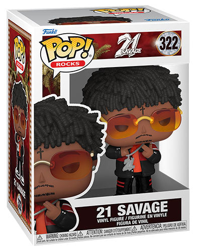 Funko Pop ! Rocks 21 Savage - (322) 21 Savage Rock Vinyl Figure 9Cm Nuovo