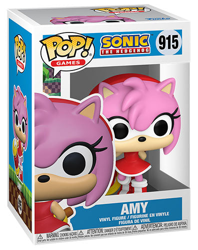 Funko Pop ! Games Sonic The Hedgehog - (915) Amy Rose Figure Vinyl 9Cm Nuovo