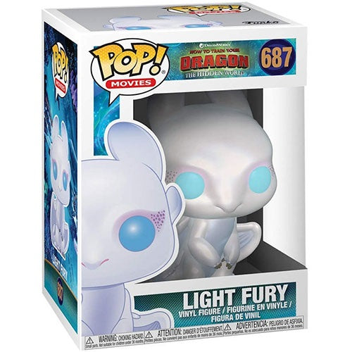 Funko Pop ! Movies Dragon Trainer 3 - (687) Light Fury Drago Bianco Furia Chiara