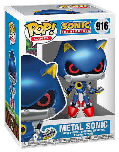 Funko Pop ! Games Sonic The Hedgehog - (916) Metal Sonic Figure Vinyl 9Cm Nuovo