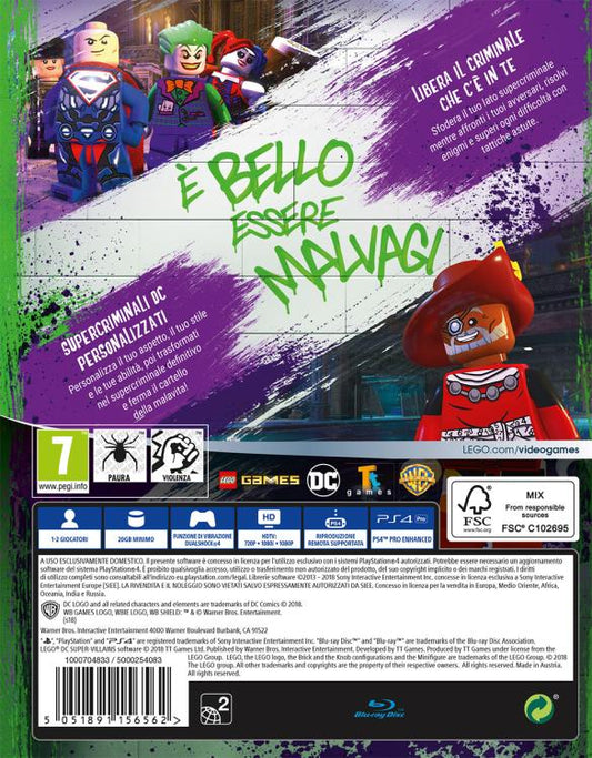Lego Dc Super Villains Ps4 Gioco Playstation 4 Italiano Dc Batman Joker Nuovo