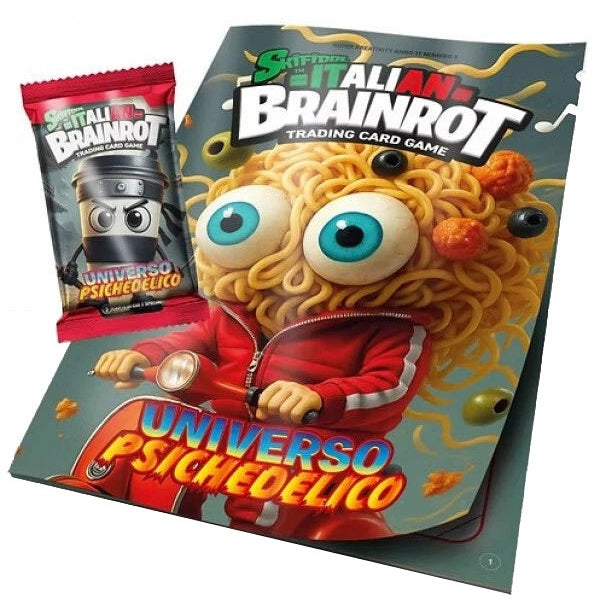 Skifidol Brainrot Universo Psichedelico Album TCG + 1 bustina Card 7 Carte