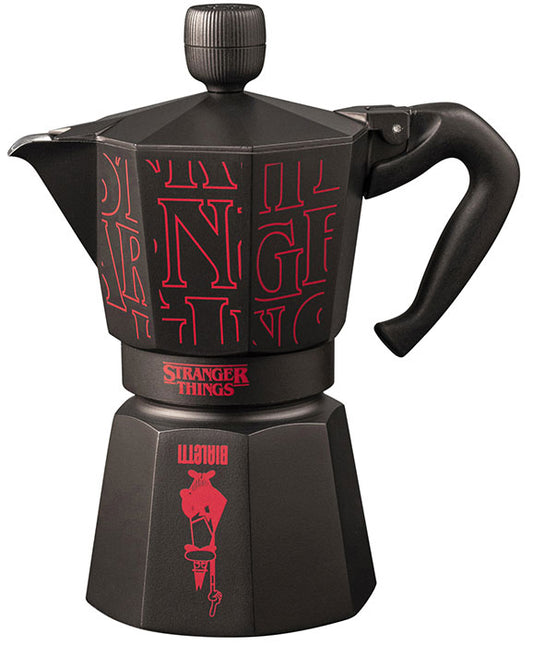 Bialetti - Moka Express Musicale 6 Tazze Stranger Things Ricarica Usb-C 270ml