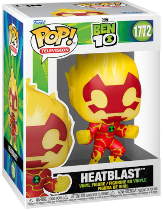 Funko Pop ! Television Ben 10 - (1772) Heatblast Figure Cartoon Network 9cm