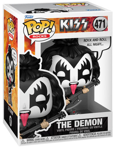 Funko Pop ! Rocks Kiss - (471) The Demon Rock & Roll All Nite Figure 9cm