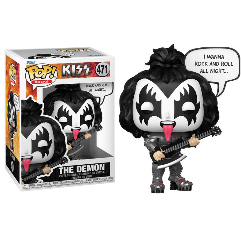 Funko Pop ! Rocks Kiss - (471) The Demon Rock & Roll All Nite Figure 9cm