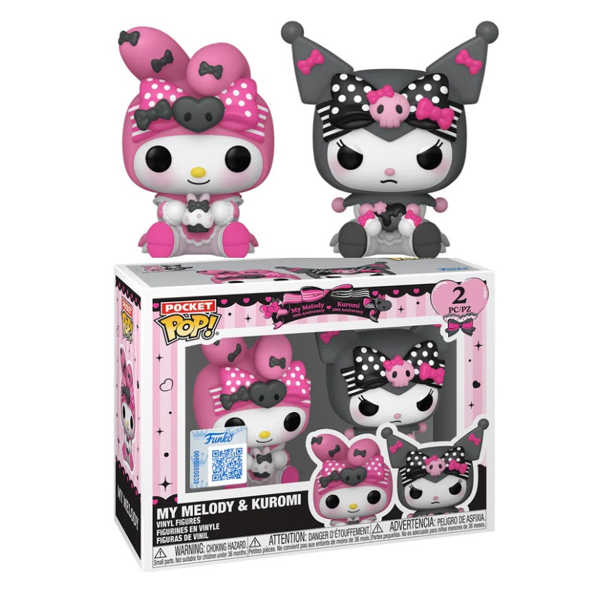 Funko Pop ! Pocket ! 2 Pack Hello Kitty - Kuromi Vinyl Figure 4Cm Keychain