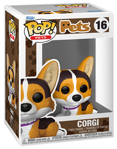 Funko Pop ! Pets - (16) Corgi Figure Dog Animal Vinyl 9cm Nuovo