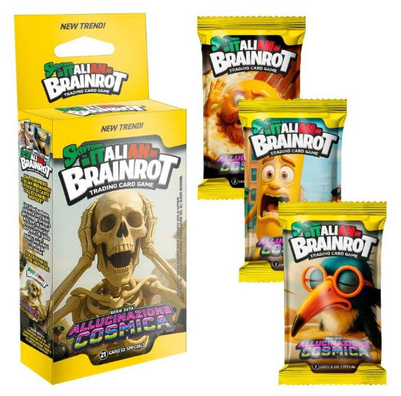Skifidol Brainrot Allucinazione Cosmica Confezione 3 Buste TCG Carte Carte ITA