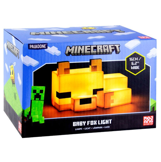 Paladone Lampada Minecraft Fox Volpe - Lampada Luce Led Notturna A Batterie Aaa