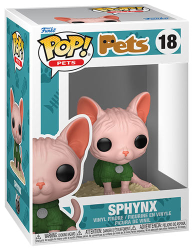 Funko Pop ! Pets - (18) Sphinx Cat Figure Gatto Nudo Vinyl 9cm