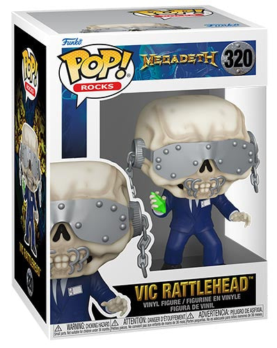 Funko Pop ! Rocks - Megadeth Vic Rattlehead (320) Vinyl Figure 9Cm Rock Skull