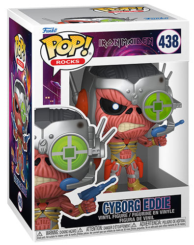Funko Pop ! Rocks - Iron Maiden (438) Cyborg Eddie Vinyl Figure 9Cm Rock Cover