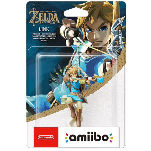 AMIIBO THE LEGEND OF ZELDA - BREATH OF THE WILD STATUA LINK CON L' ARCO NINTENDO