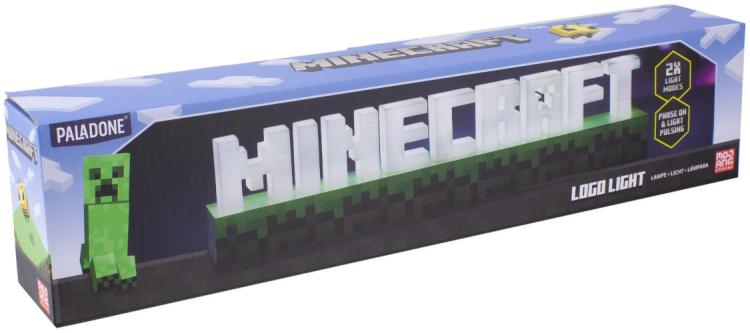 Paladone Lampada Minecraft Luce Logo - Lampada Luce Led Notturna Usb O Batterie