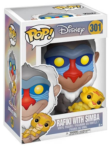 Funko Pop ! Disney Il Re Leone - (301) Rafiki W / Simba Figure Lion King Vinyl