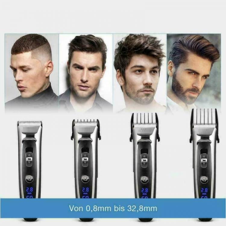 Rasoio Tagliacapelli Elettrico Regola Barba Ricaricabile Display Pettini - 688B