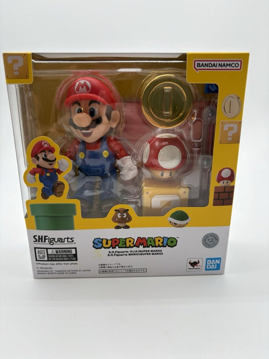 Bandai Namco S.H. Figuarts: Mario (Super Mario) - Figure Articolata 16cm Tamashi Nations