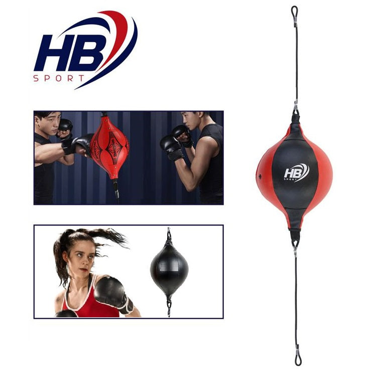 Hb Palla Tesa Sacco Boxe Elastico Colpitore Taekwondo Speed Ball Pugilato Rosso