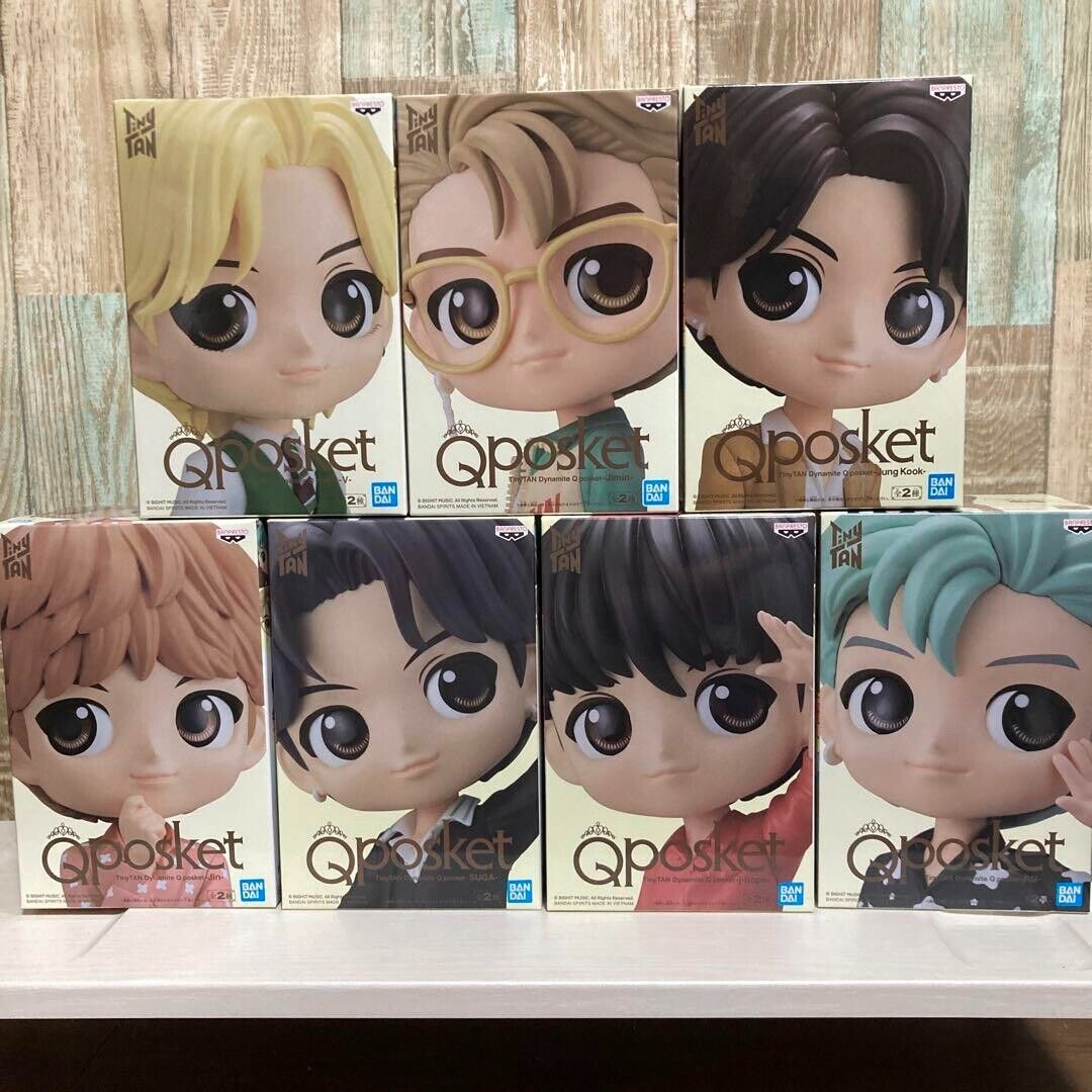 BANPRESTO Q POSKET (BTS) TinyTAN DINAMITE (BAND COMPLETA) STATUETTE FIGURE PVC