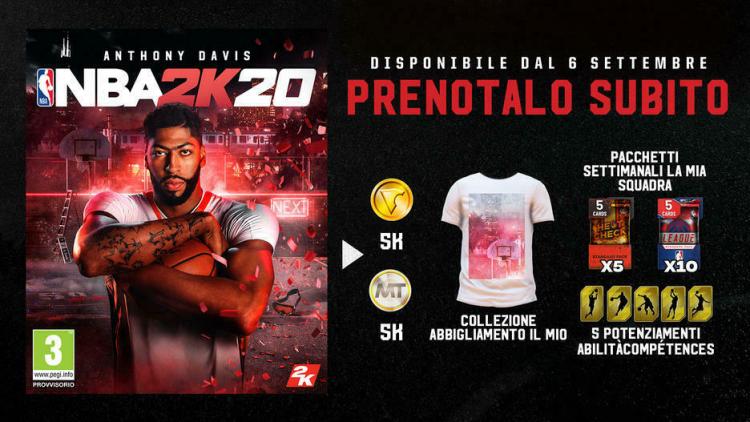 Nba 2K20 Standard Edition Nintendo Switch Videogioco Italiano Copertina Eu Nuovo