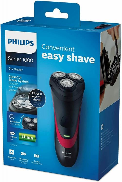 Philips Rasoio Elettrico S1310/04 Series 1000 Ricaricabile Barba Baffi Capelli