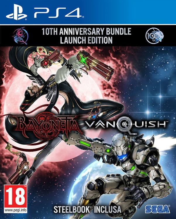 BAYONETTA & VANQUISH 10TH ANNIVERSARY BUNDLE LAUNCH EDITION STEELBOOK PS4 NUOVO