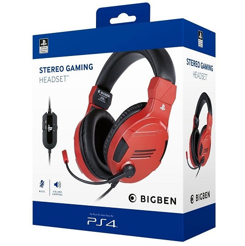 BIGBEN CUFFIE STEREO GAMING HEADSET V3 PS4 / PS5 WIRED ROSSO PLAY STATION 4 / 5