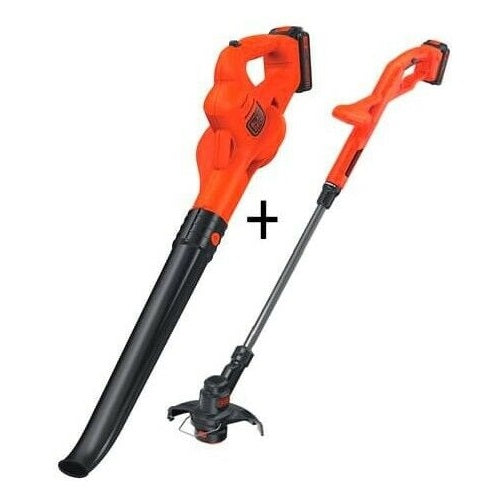 BLACK & DECKER SOFFIATORE + TAGLIABORDI DECESPUGLIATORE ELETTRICO 2 BATTERIE 18V