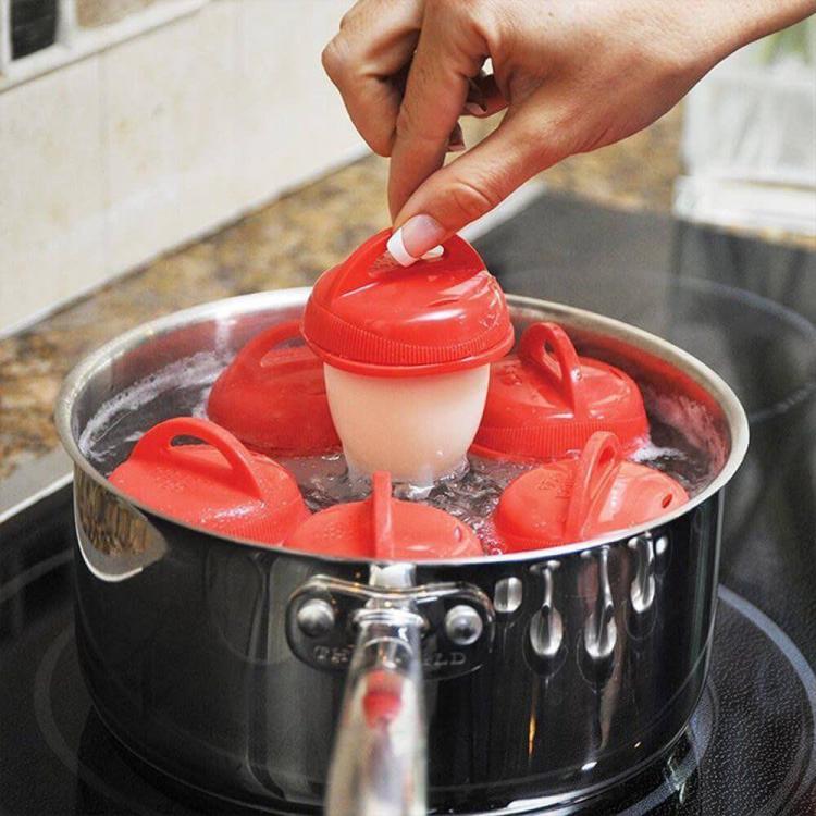 BOLLITORE PER 6 UOVA SGUSCIATE CUOCI UOVA IN SILICONE UOVA SODE FRITTATA EGG BOL