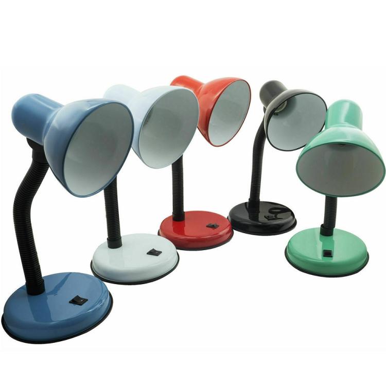 Lampada Da Scrivania Argento Luce Led E27 In Metallo Flessibile Pieghevole Snodabile Con Morsetto Lume Tavolo - Foto 2