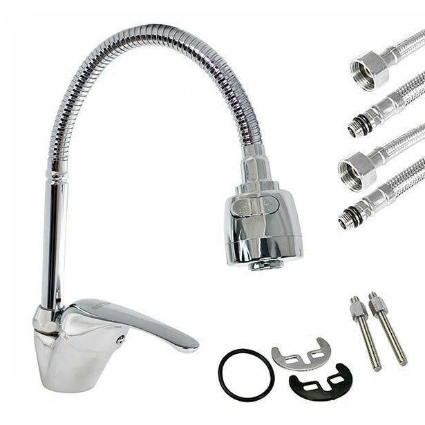 Rubinetto Canna Alta Flessibile Miscelatore Lavello Cucina Doccetta Bari 52934