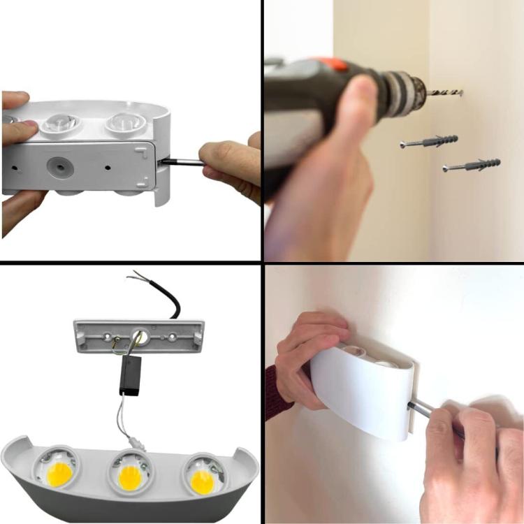 APPLIQUE PARETE LED BIANCO 18W LUCE NATURALE 4000K ESTERNO UP&DOWN IMPERMEABILE