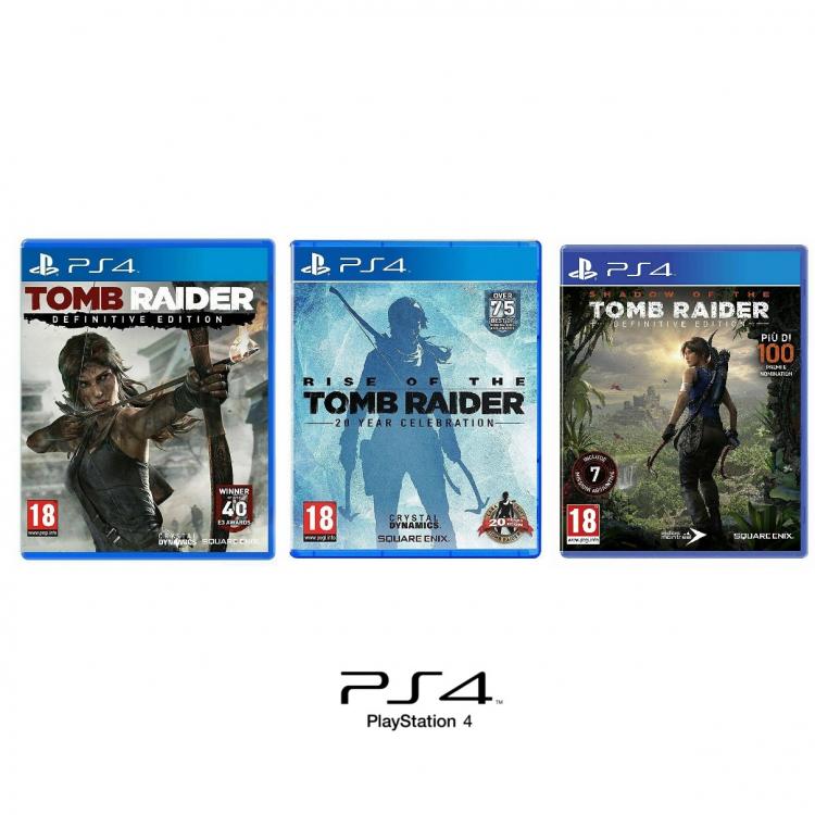 |BUNDLE PS4| SHADOW TOMB RAIDER+RISE TOMB RAIDER+TOMB RAIDER DEFINITIVE EDITION