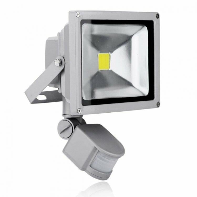 Faro Led 50W Da Esterno Faretto Con Sensore Movimento E Crepuscolare Luce Fredda
