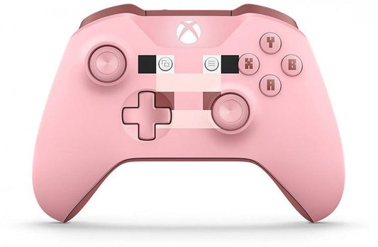 CONTROLLER WIRELESS XBOX ONE S MINECRAFT PIG ROSA PC MICROSOFT NUOVO SENZA FILI