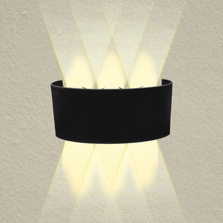 APPLIQUE A PARETE LED NERO 18W LUCE NATURALE 4000K ESTERNO UP&DOWN IMPERMEABILE