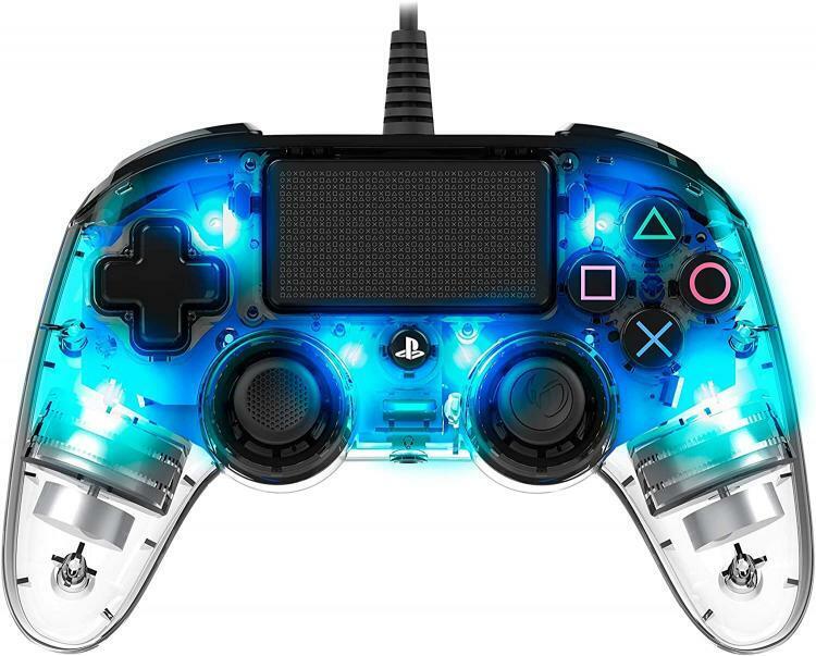CONTROLLER NACON WIRED PS4 LUMINOSO COMPACT LIGHT EDITION LED BLUE PAD NUOVO
