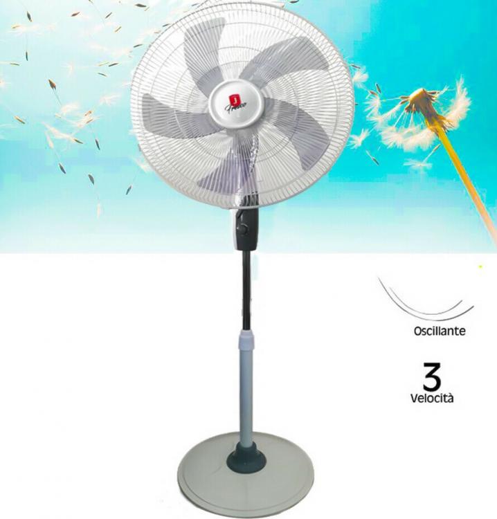 Ventilatore A Colonna Piantana 70W Timer Base Regolabile Bianco - Fresco Fs2045