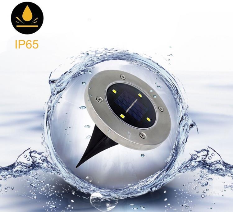 2 FARO LAMPADA LED SOLARE DA ESTERNO GIARDINO FARETTO 4 LED PICCHETTO SEGNAPASSI