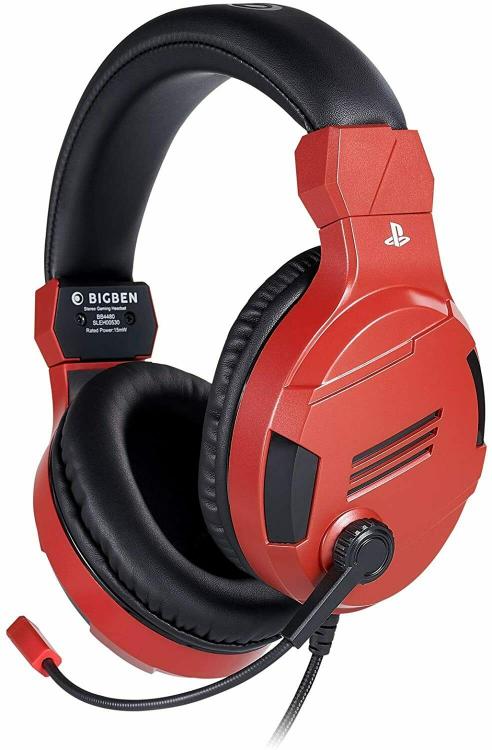 BIGBEN CUFFIE STEREO GAMING HEADSET V3 PS4 / PS5 WIRED ROSSO PLAY STATION 4 / 5