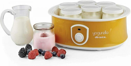 ARIETE YOGURTIERA 0617 YOGURELLA + 7 VASETTI PORTATILE VETRO 1.5LT 20W GIALLO