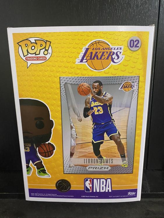 Funko Pop ! Trading Cards Nba Los Angeles Lakers (02) Lebron James Figure Vinyl
