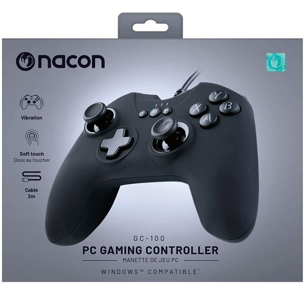 Nacon Pc Controller Gaming Gc-100 Nero Windows Pad 6 Pulsanti Computer