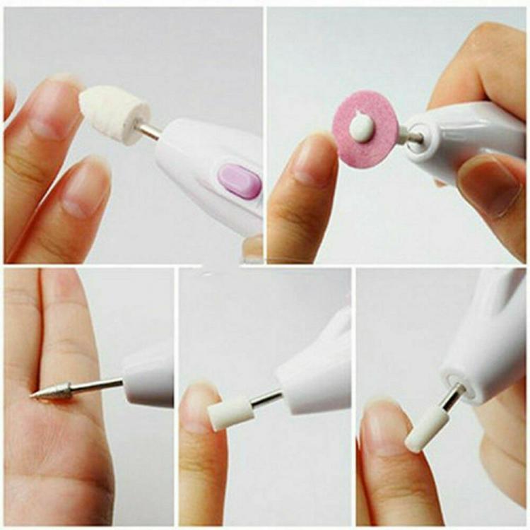 Fresa Cordless Senza Fili Per Unghie Manicure Trim Con 5 Frese Incluse Nail Care