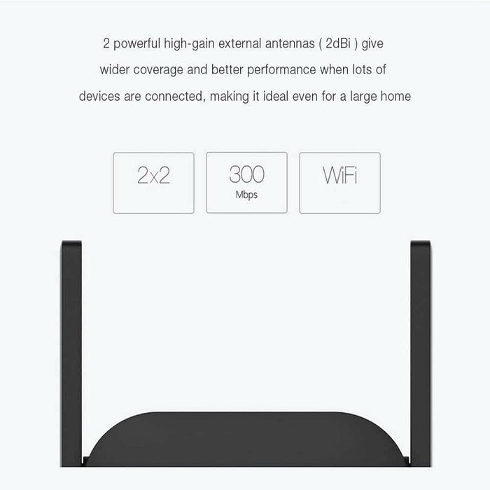 Xiaomi Mi Wi-Fi Range Extender Pro Ripetitore Wireless 300Mbps Wifi Nero Antenne